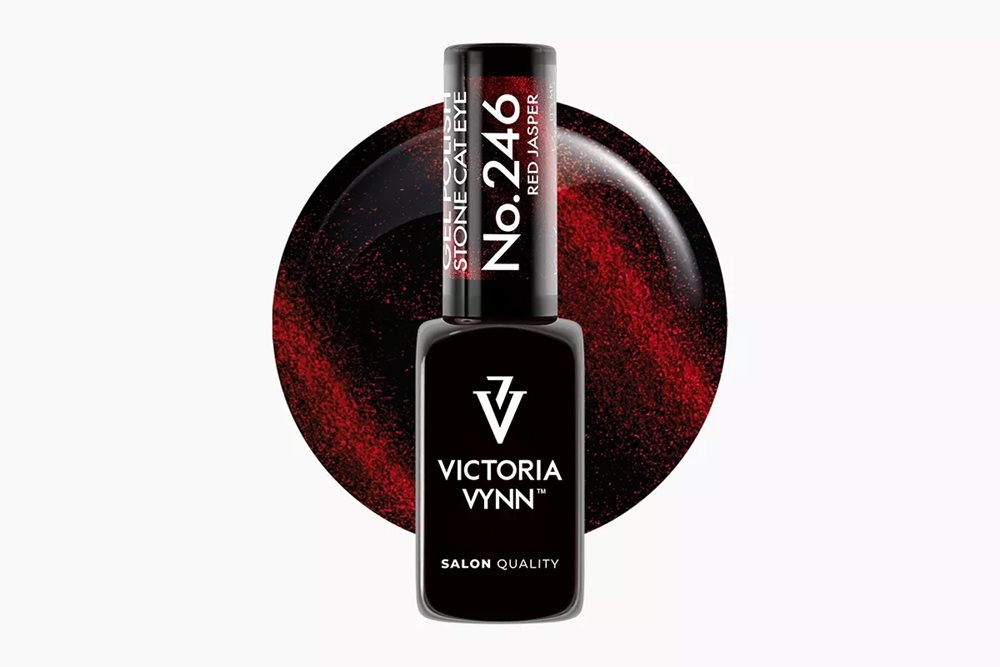 GEL POLISH 246 Cat Eye Red Jasper 8 ml - lakier hybrydowy