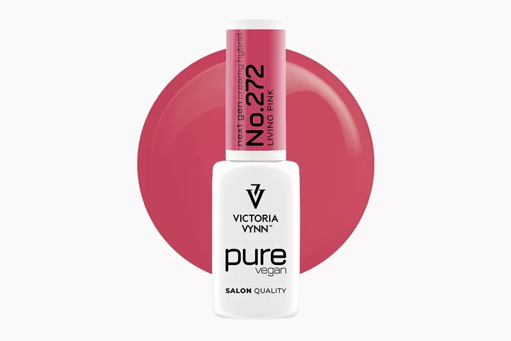 PURE VEGAN CREAMY HYBRID 272 Living Pink 8 ml - lakier hybrydowy