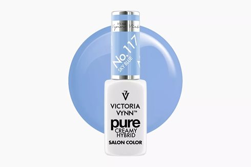 PURE CREAMY HYBRID 117 Sky Blue 8 ml - lakier hybrydowy