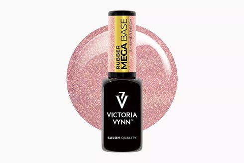 MEGA BASE Shimmer Peach 8 ml - baza hybrydowa do nadbudowy
