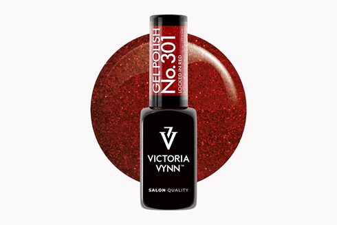 GEL POLISH 301 Locked in Red 8 ml - lakier hybrydowy