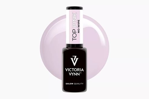 GEL POLISH TOP Pink No Wipe 8 ml - top hybrydowy