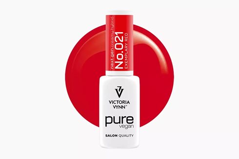 PURE VEGAN CREAMY HYBRID 021 Exemplary Red 8 ml - lakier hybrydowy