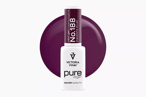 PURE VEGAN CREAMY HYBRID 188 Magenta Plum 8 ml - lakier hybrydowy