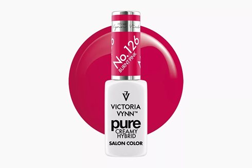PURE CREAMY HYBRID 126 Burnt Pink 8 ml - lakier hybrydowy