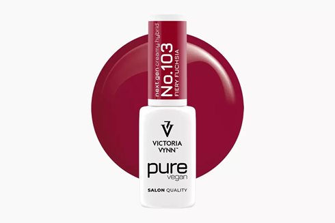 PURE VEGAN CREAMY HYBRID 103 Fiery Fuchsia 8 ml - lakier hybrydowy