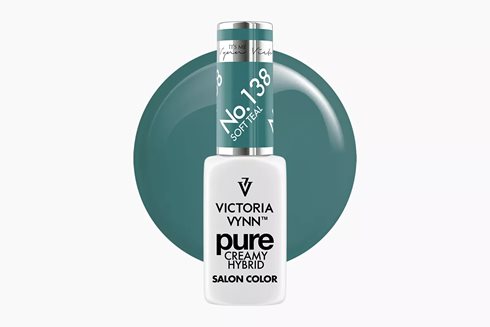 PURE CREAMY HYBRID 138 Soft Teal 8 ml - lakier hybrydowy