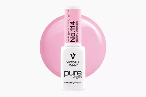 PURE VEGAN CREAMY HYBRID 114 Dusty Orchid 8 ml - lakier hybrydowy