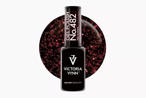 GEL POLISH 482 Red Marble 8 ml - lakier hybrydowy