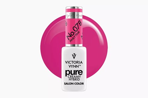 PURE CREAMY HYBRID 078 Pinky Pink 8 ml - lakier hybrydowy