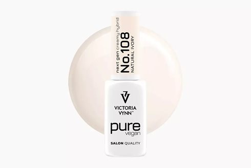 PURE VEGAN CREAMY HYBRID 108 Natural Ivory 8 ml - lakier hybrydowy