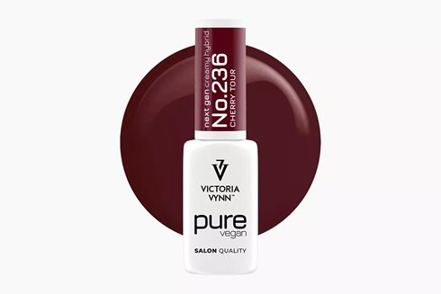 PURE VEGAN CREAMY HYBRID 236 Cherry Tour 8 ml - lakier hybrydowy