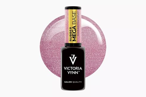 MEGA BASE Shimmer Peachpuff 8 ml - baza hybrydowa do nadbudowy