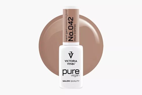 PURE VEGAN CREAMY HYBRID 042 Milk Coffee 8 ml - lakier hybrydowy