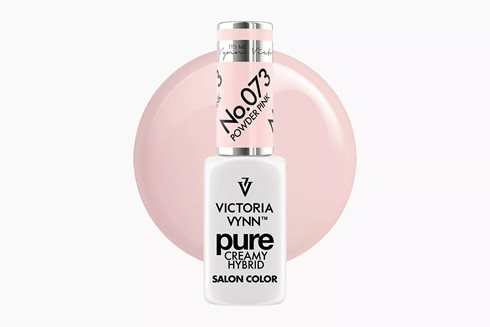 PURE CREAMY HYBRID 073 Powder Pink 8 ml - lakier hybrydowy