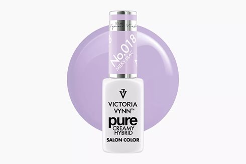 PURE CREAMY HYBRID 018 Milky Lilac 8 ml - lakier hybrydowy