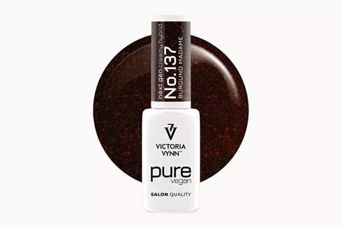 PURE VEGAN CREAMY HYBRID 137 Burgund Madame 8 ml - lakier hybrydowy