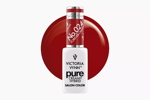 PURE CREAMY HYBRID 024 Forever Crimson 8 ml - lakier hybrydowy