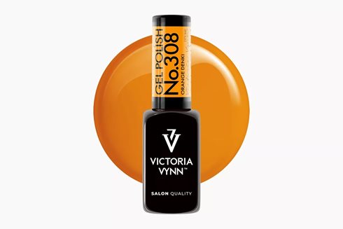 GEL POLISH 308 Orange Denki 8 ml - lakier hybrydowy