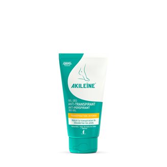 Akileine Żel antytranspirant 75 ml - żel-deo przeciw nadmiernej potliwości stóp
