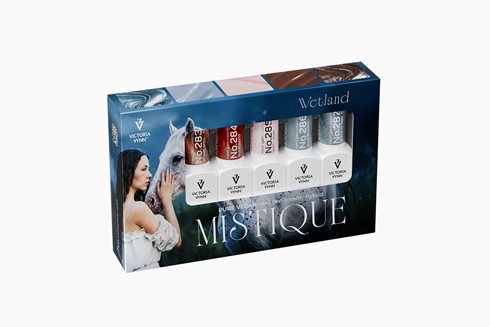 5PACK PURE VEGAN MISTIQUE WETLAND 283-287 - zestaw lakierów hybrydowych