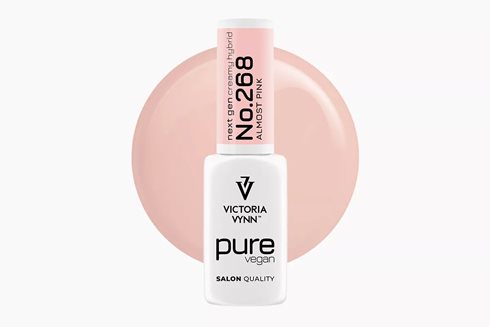 PURE VEGAN CREAMY HYBRID 268 Almost Pink 8 ml - lakier hybrydowy