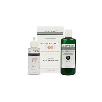 Żel α-Hycid 40% pH 1.2 + Neutralizator 100 ml + 250 ml - zestaw do peelingu kwasowego