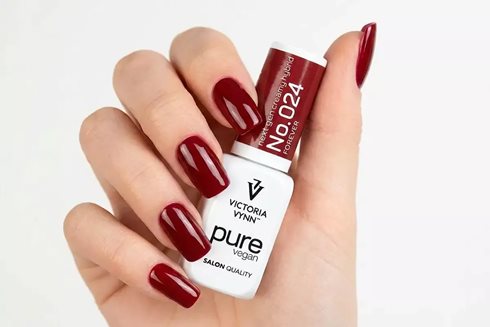 PURE VEGAN CREAMY HYBRID 024 Forever Crimson 8 ml - lakier hybrydowy