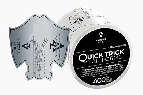 QUICK TRICK NAIL FORMS Transparent 400 pcs - szablony